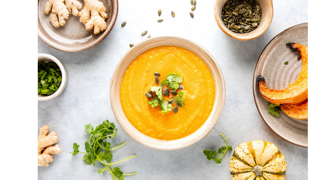 Autumn Ginger Pumpkin Soup Recipe - Warm & Gentle for Digestion (30 Minutes)