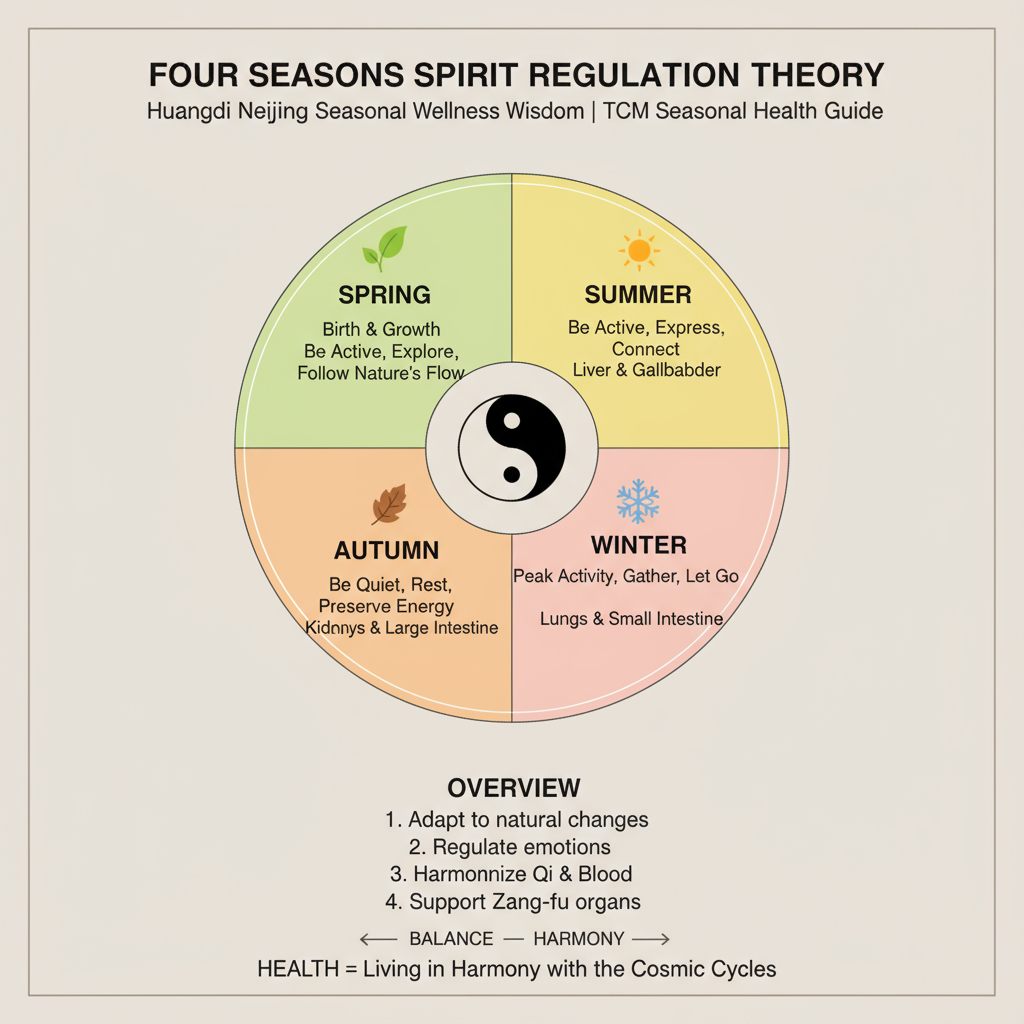 Four Seasons Spirit Regulation Theory - Huangdi Neijing Seasonal Wellness Wisdom | TCM Seasonal Health Guide