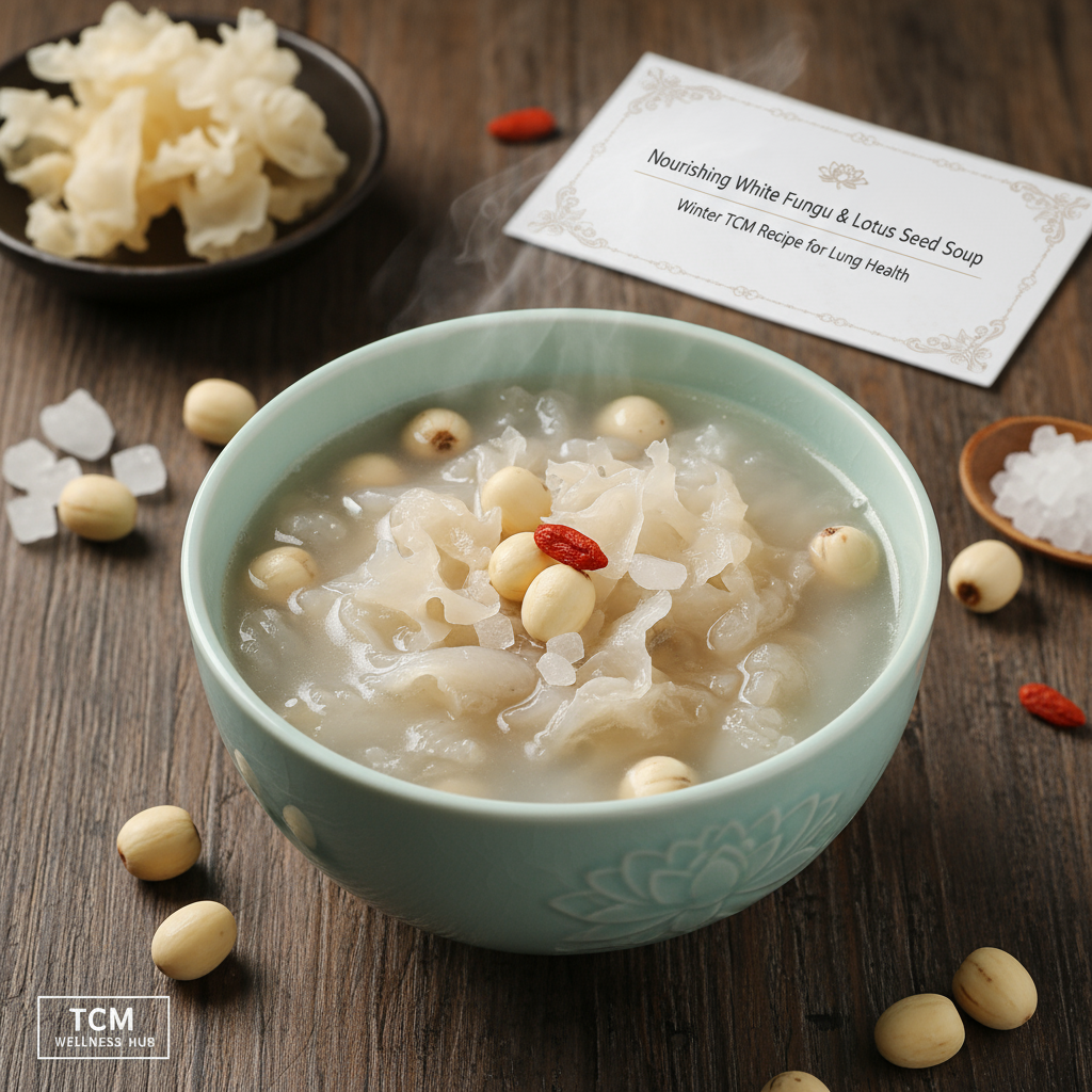 Nourishing White Fungus and Lotus Seed Soup - Winter TCM Recipe for Lung Health