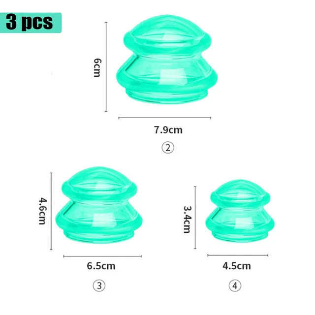 Anti-cellulite Silicone Suction Cup Ventosas Massage Body Cups Vacuum Cupping Therapy Set Masajeador Face Sucker Slimming Jars