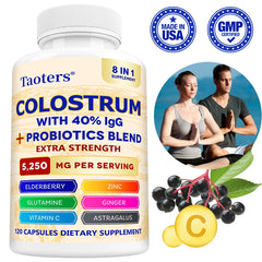 Colostrum Supplement, Grass Fed Colostrum, Probiotics, Elderberry, Astragalus, Vitamin C, Digestive Health, Gut & Immune Health