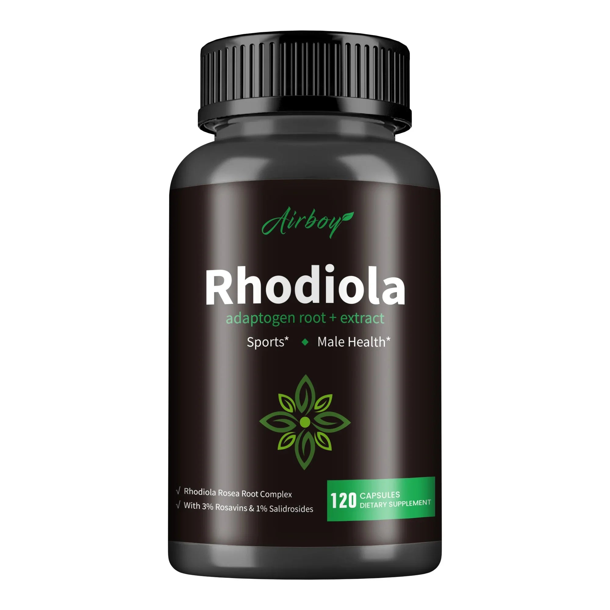 Rhodiola Rosea Capsules - Boosts Energy and Stamina, Improves Mood,Relieves Stress,  and Enhances Focus - 120 Capsules