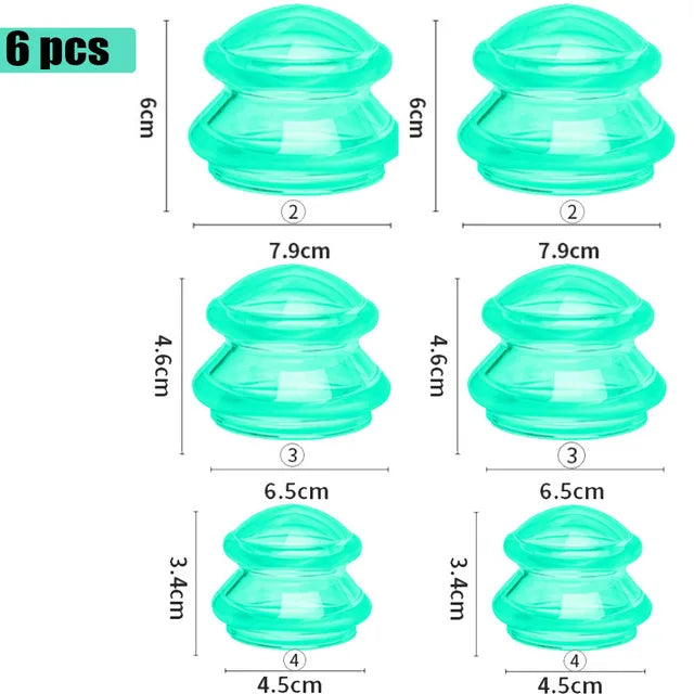 Anti-cellulite Silicone Suction Cup Ventosas Massage Body Cups Vacuum Cupping Therapy Set Masajeador Face Sucker Slimming Jars