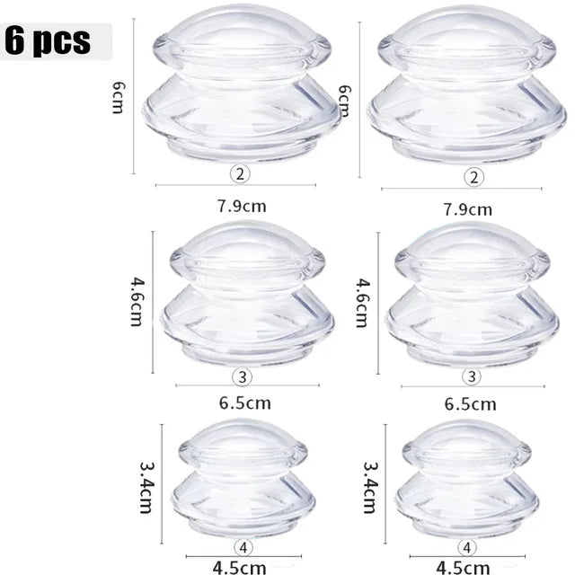 Anti-cellulite Silicone Suction Cup Ventosas Massage Body Cups Vacuum Cupping Therapy Set Masajeador Face Sucker Slimming Jars