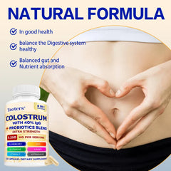 Colostrum Supplement, Grass Fed Colostrum, Probiotics, Elderberry, Astragalus, Vitamin C, Digestive Health, Gut & Immune Health
