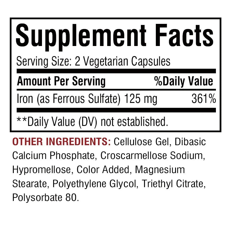 Iron - Increase Energy, Reduce Fatigue, Improve Immunity, Non-GMO