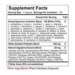 Probiotics + Prebiotics + Digestive Enzymes - Improves Digestion and Immunity, Relieves Constipation, Supports Intestinal Health