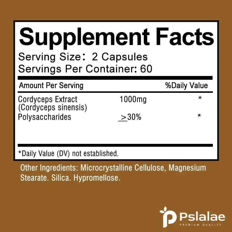 Cordyceps - Stamina and Energy Support, Helps Immune, Liver & Cardiovascular Health