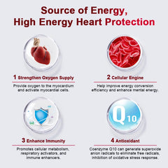 120pcs Organic Q10 Coenzyme 400mg Capsules Cardiovascular and Heart Health Energy Vitamins Beauty and Health