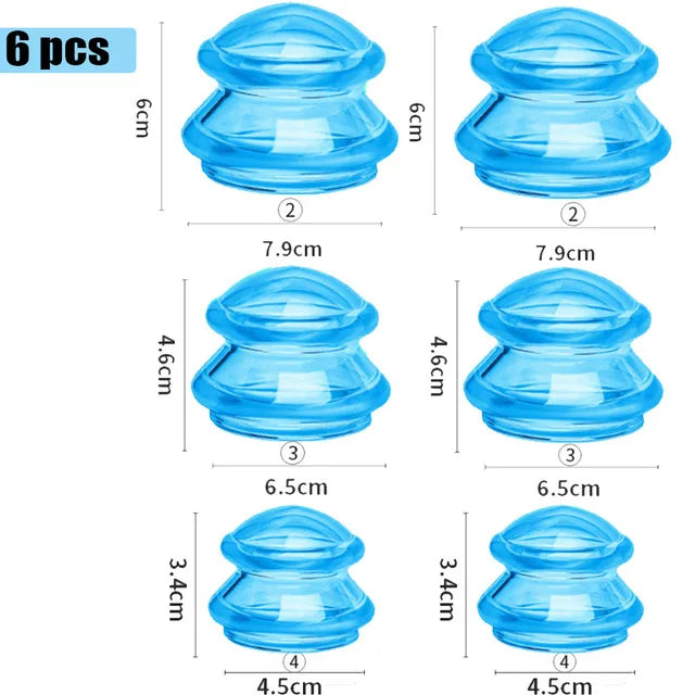Anti-cellulite Silicone Suction Cup Ventosas Massage Body Cups Vacuum Cupping Therapy Set Masajeador Face Sucker Slimming Jars