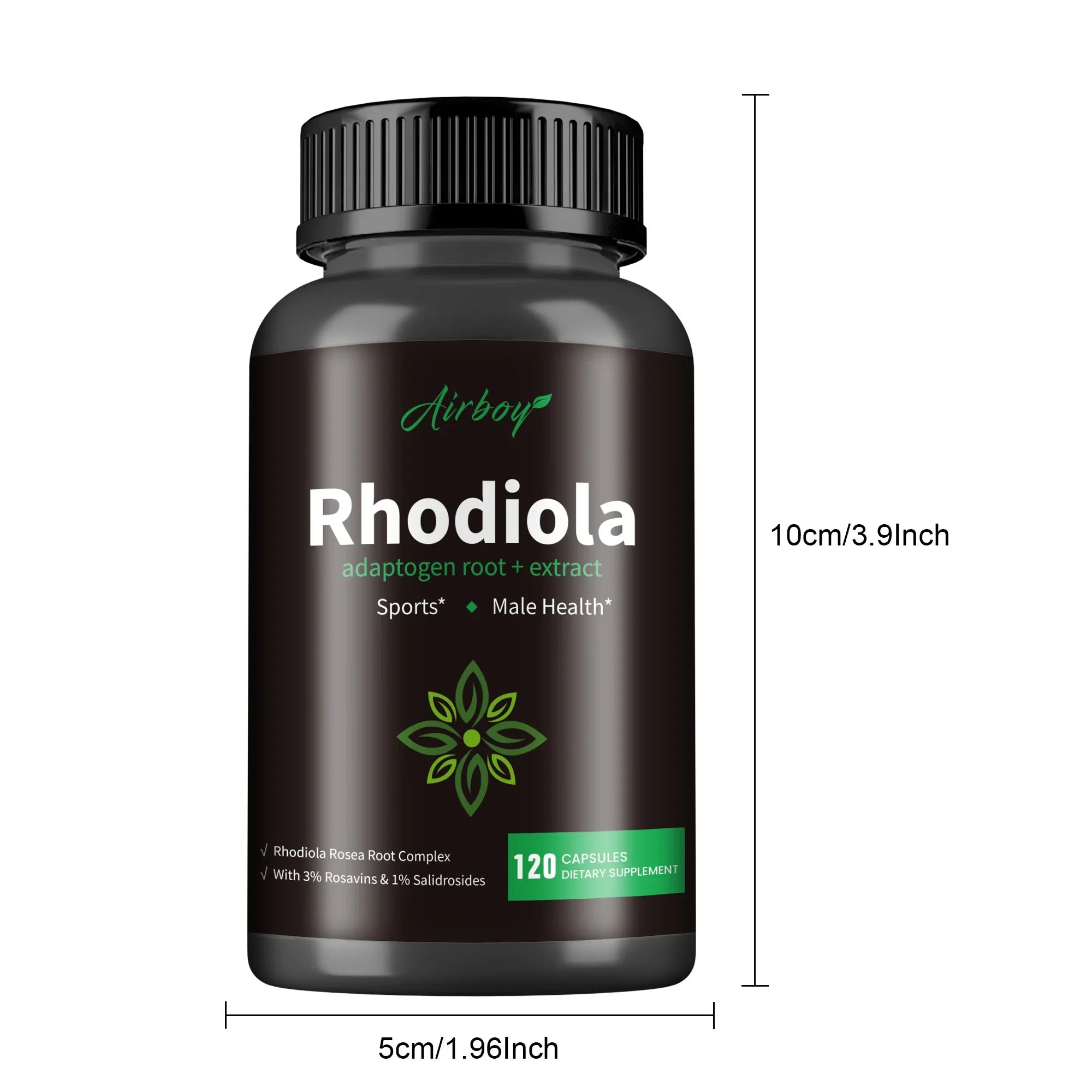 Rhodiola Rosea Capsules - Boosts Energy and Stamina, Improves Mood,Relieves Stress,  and Enhances Focus - 120 Capsules