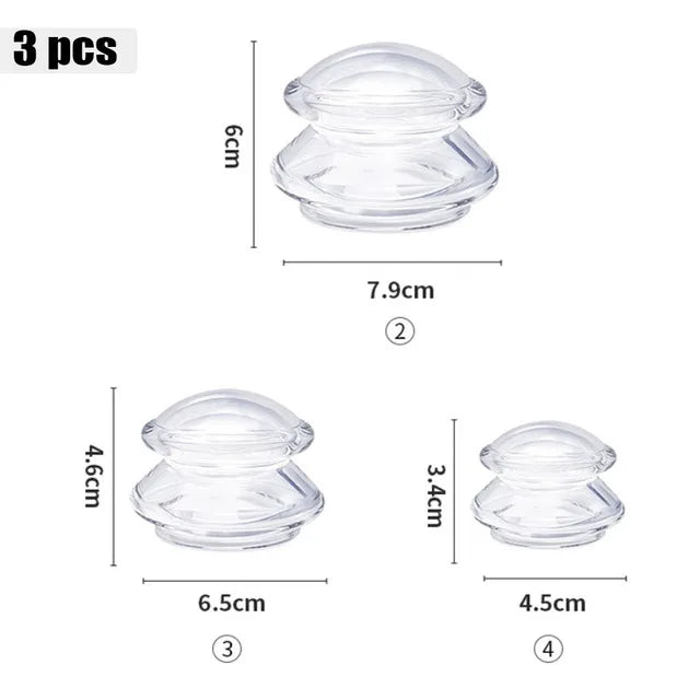 Anti-cellulite Silicone Suction Cup Ventosas Massage Body Cups Vacuum Cupping Therapy Set Masajeador Face Sucker Slimming Jars