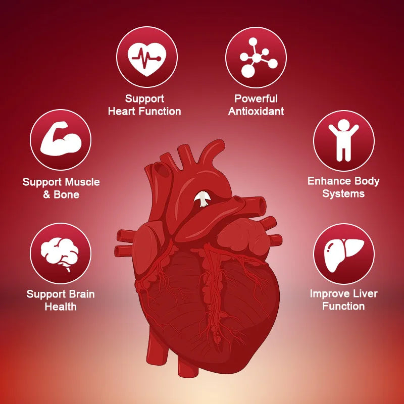 120pcs Organic Q10 Coenzyme 400mg Capsules Cardiovascular and Heart Health Energy Vitamins Beauty and Health