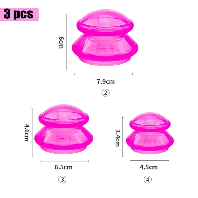 Anti-cellulite Silicone Suction Cup Ventosas Massage Body Cups Vacuum Cupping Therapy Set Masajeador Face Sucker Slimming Jars