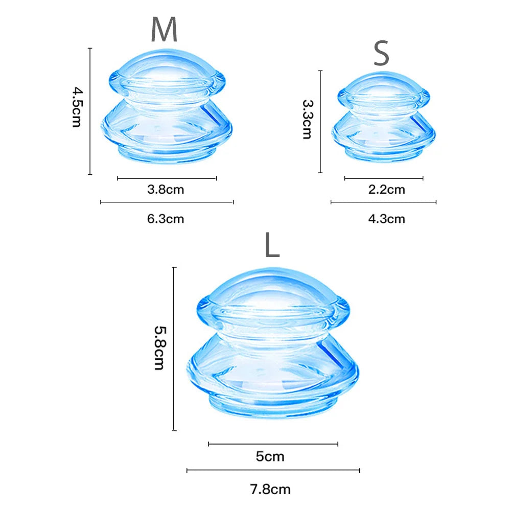 Silicone Vacuum Cupping Set Massage Body Cups Back Gua Sha Ventosas Suction Cup Anti-Cellulite Skin Lift Physiotherapy Jars