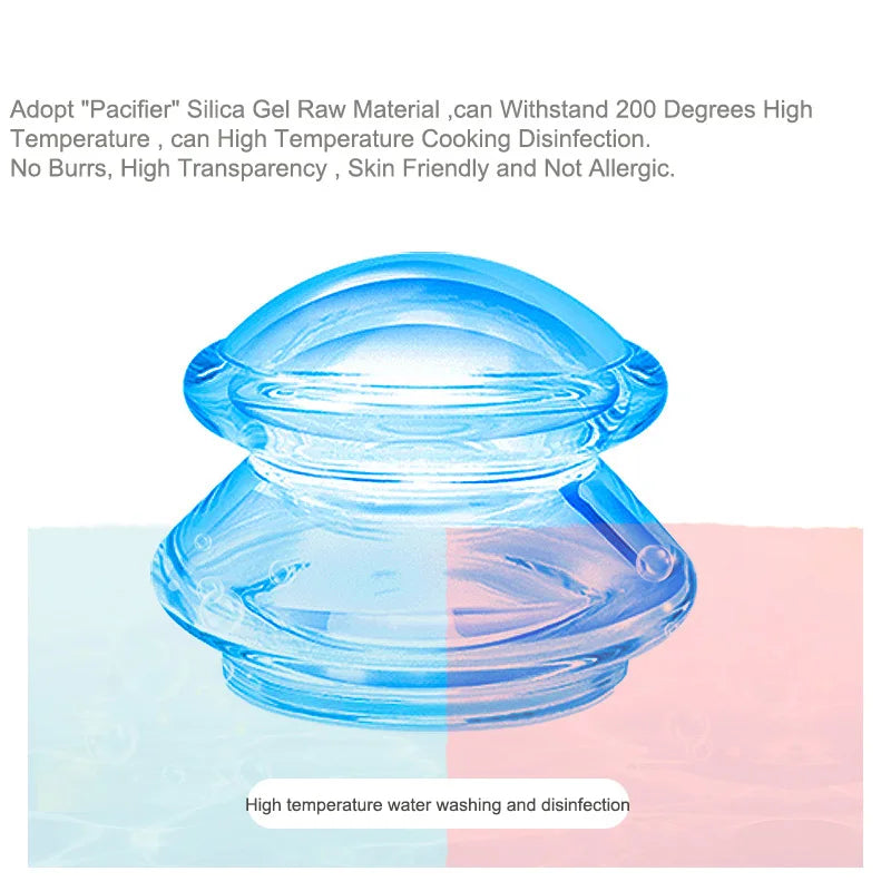 Anti-cellulite Silicone Suction Cup Ventosas Massage Body Cups Vacuum Cupping Therapy Set Masajeador Face Sucker Slimming Jars