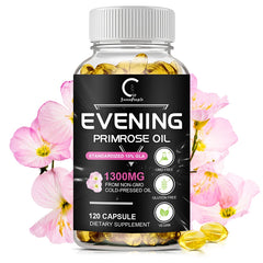 Evening Primrose Oil Supplement Capsules - Promotes Healthy Skin & Cardiovascular Health - Nutritional Support for Women